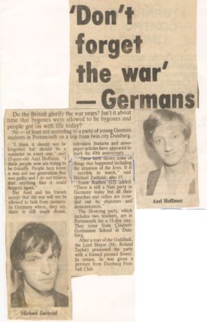 Zeitungsartikel Porthsmouth September 1979